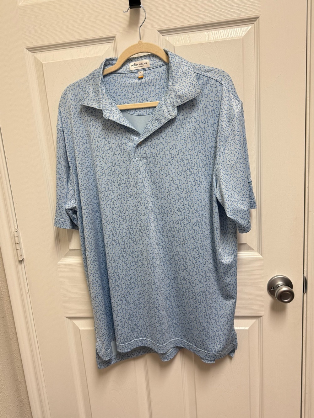 Peter Millar Blue Golf Club Polo